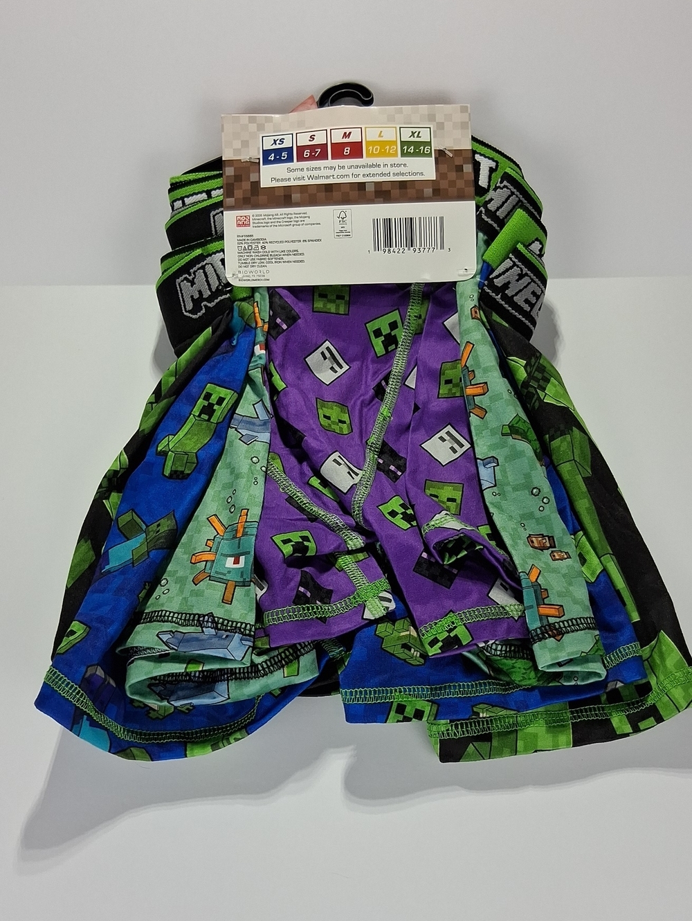 Boys Minecraft Boxer Briefs Size 8 Medium 4 Pack NWT - Picture 4 of 10